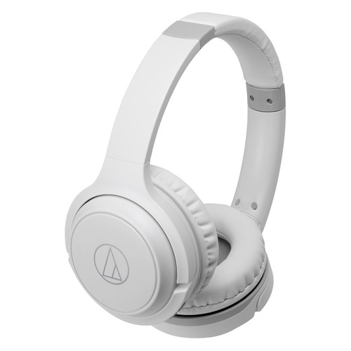 Наушники с микрофоном AUDIO-TECHNICA ATH-S200BT, Bluetooth, накладные, белый [15120053]