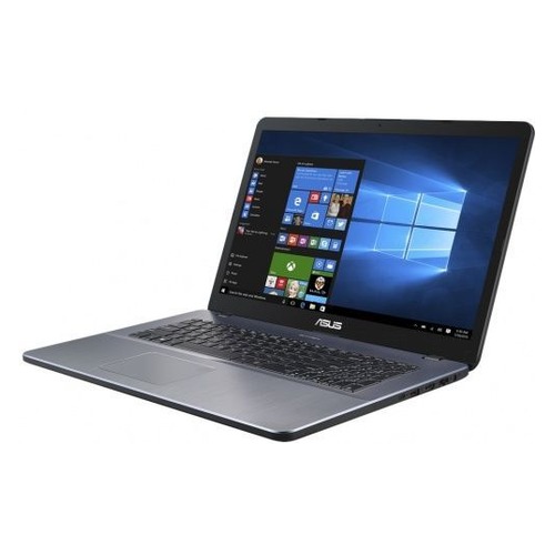 Ноутбук ASUS VivoBook X705UB-GC227T, 17.3", IPS, Intel Core i3 8130U 2.2ГГц, 8Гб, 1000Гб, nVidia GeForce Mx110 - 2048 Мб, Windows 10, 90NB0IG2-M02540, серый