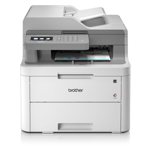 МФУ лазерный BROTHER DCP-L3550CDW, A4, цветной, светодиодный, белый [dcpl3550cdwr1]