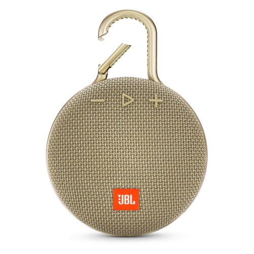 Портативная колонка JBL Clip 3, 3.3Вт, золотистый [jblclip3sand]