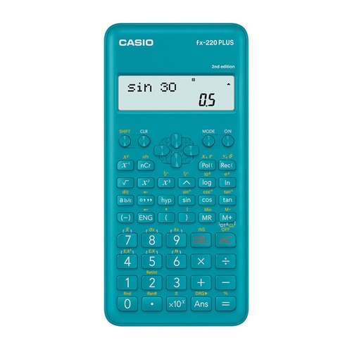 Калькулятор CASIO FX-220PLUS-2, 10+2-разрядный, синий