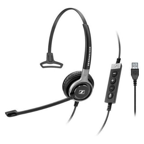 Гарнитура SENNHEISER SC 630 USB ML, для контактных центров, накладные, черный [504552]