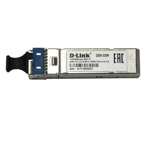 Трансивер D-Link 330R/10KM/A1A WDM SFP 1x1000Base-BX-U Tx:1310nm Rx:1550nm