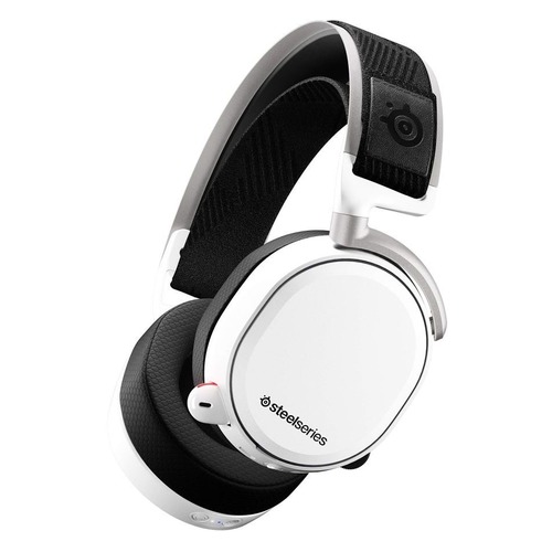 Гарнитура игровая STEELSERIES Arctis Pro Wireless, для компьютера и игровых консолей, мониторы, bluetooth, белый [61474]