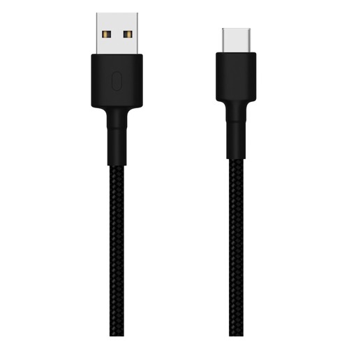 Кабель XIAOMI Mi Braided, USB A(m), USB Type-C (m), 1м, черный [sjv4109gl]