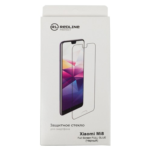 Защитное стекло для экрана REDLINE для Xiaomi Mi 8, 1 шт [ут000016736]