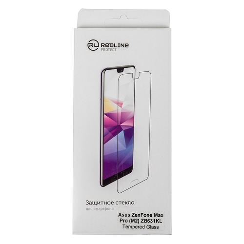 Защитное стекло для экрана REDLINE для Asus ZenFone Max Pro M2 ZB631KL, 1 шт [ут000016811]