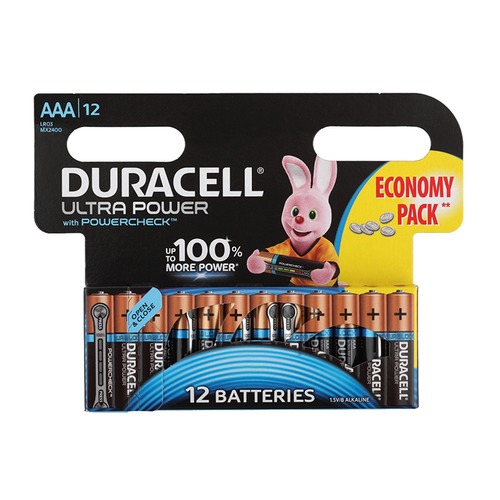 AAA Батарейка DURACELL Ultra Power LR03-12BL MX2400, 12 шт.