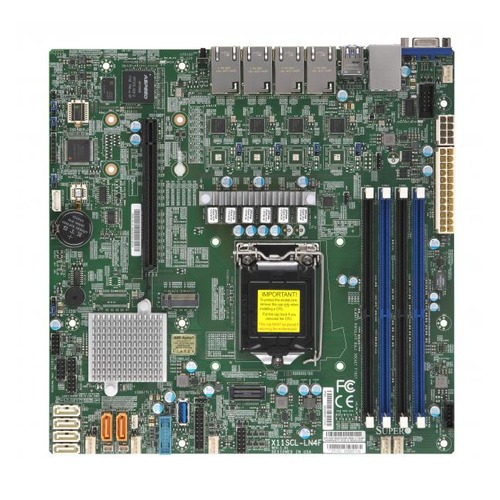 Серверная материнская плата SUPERMICRO MBD-X11SCL-LN4F-O, Ret