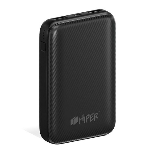 Внешний аккумулятор (Power Bank) HIPER SPX10000, 10000мAч, черный [spx10000 black]