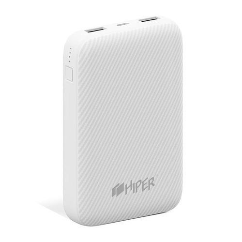 Внешний аккумулятор (Power Bank) HIPER SPX10000, 10000мAч, белый [spx10000 white]