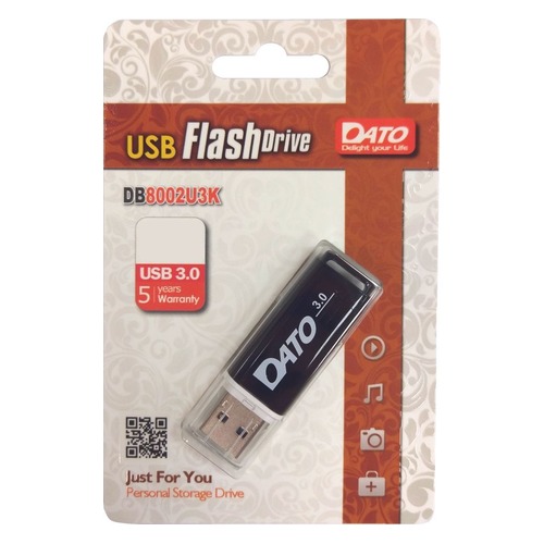 Флешка USB DATO DB8002U3 16Гб, USB3.0, черный [db8002u3k-16g]