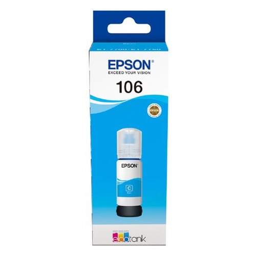 Картридж EPSON 106C, голубой [c13t00r240]