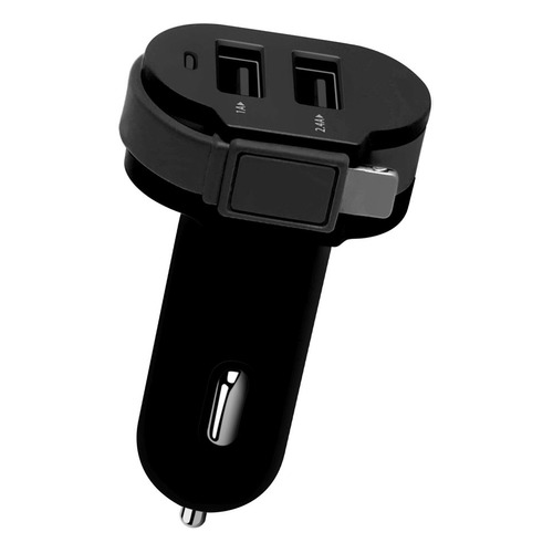 Автомобильное зарядное устройство WIIIX CH-U2-9-UMU, 2xUSB, microUSB, 2.1A, черный