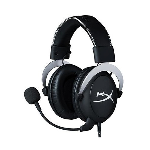 Гарнитура игровая HYPERX Cloud Silver, для компьютера и игровых консолей, мониторы, черный / серебристый [hx-hscl-sr/na]