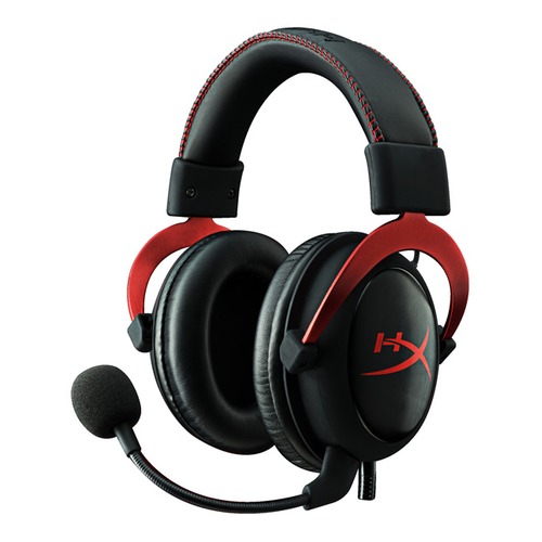 Гарнитура игровая HYPERX Cloud II, для компьютера, мониторы, черный / красный [khx-hscp-rd]