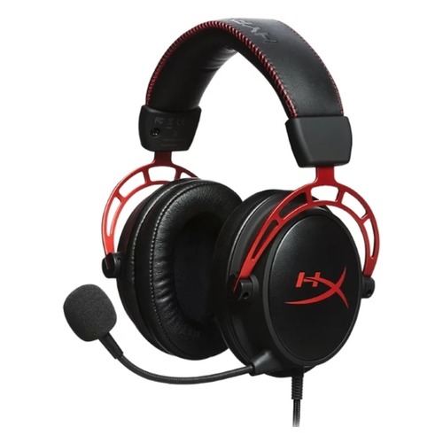 Гарнитура игровая HYPERX Cloud Alpha, для компьютера и игровых консолей, мониторы, черный / красный [hx-hsca-rd/ee]