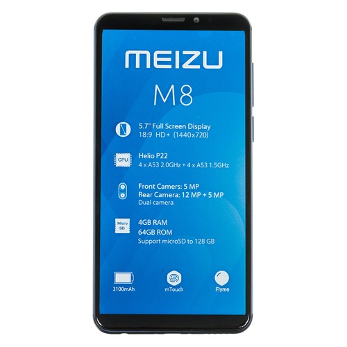 Смартфон MEIZU M8 64Gb, M813H, синий