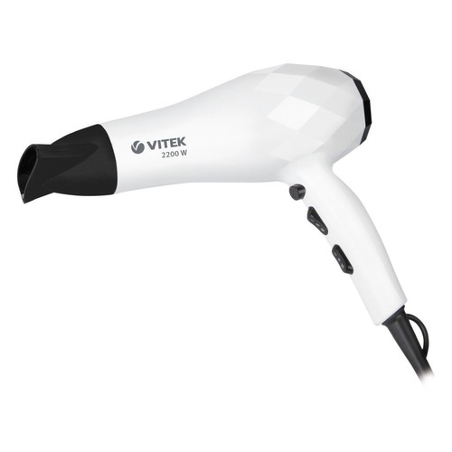 Фен VITEK VT-8219 W, 2200Вт, белый и черный