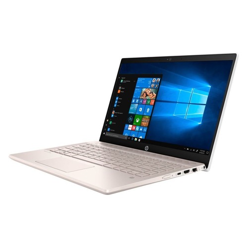 Ноутбук HP 14-ce1007ur, 14", IPS, Intel Core i3 8145U 2.1ГГц, 4Гб, 16Гб Intel Optane, 1000Гб, Intel UHD Graphics 620, Windows 10, 5SU49EA, розовое золото