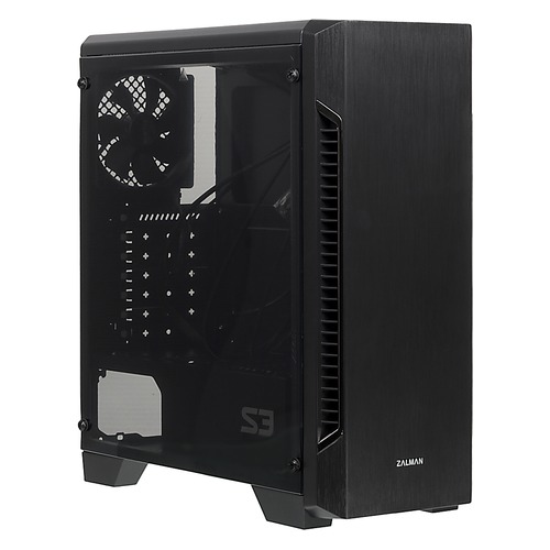 Корпус ATX ZALMAN S3, Midi-Tower, без БП, черный