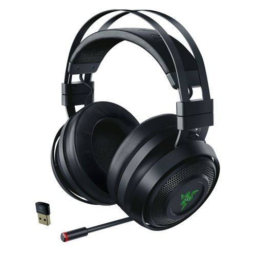 Гарнитура игровая RAZER Nari, для компьютера, мониторы, радио, черный [rz04-02680100-r3m1]