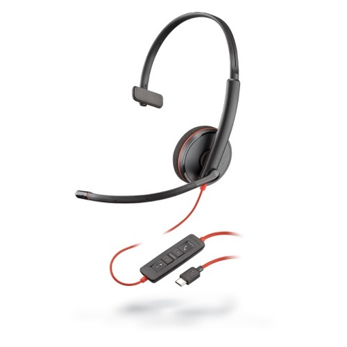 Гарнитура PLANTRONICS Blackwire C3210-С, для контактных центров, накладные, черный [209748-101]