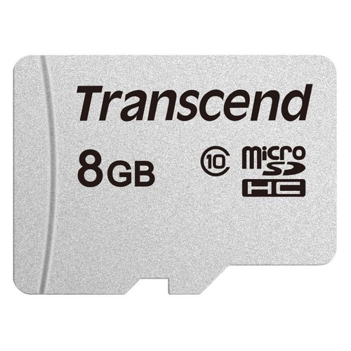 Карта памяти microSDHC TRANSCEND 8 ГБ, 20 МБ/с, Class 10, TS8GUSD300S, 1 шт.