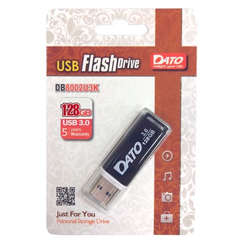 Флешка USB DATO DB8002U3 128Гб, USB3.0, черный [db8002u3k-128g]
