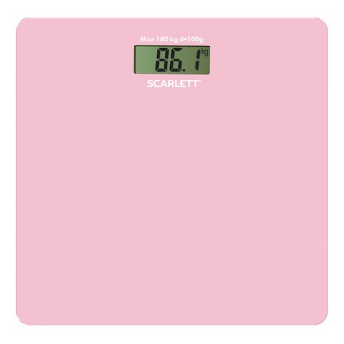 Напольные весы SCARLETT SC-BS33E041, до 180кг, цвет: розовый [sc - bs33e041]