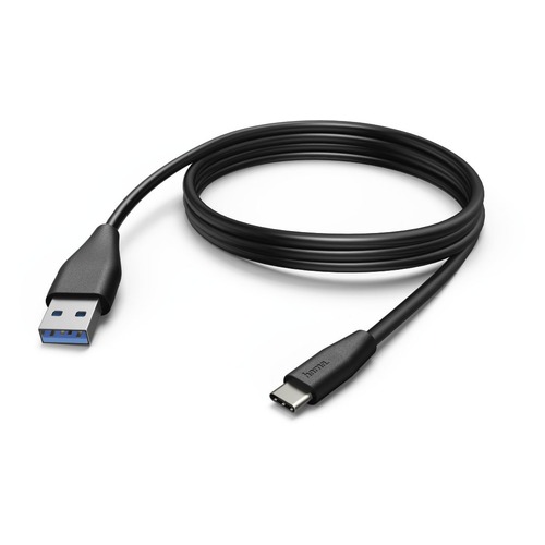 Кабель HAMA 00183343, USB Type-C (m), USB A(m), 3м, черный