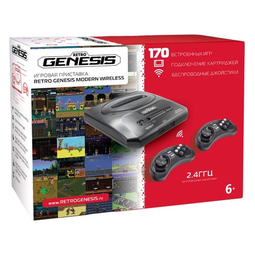 Игровая консоль RETRO GENESIS Modern Wireless 170 игр, черный