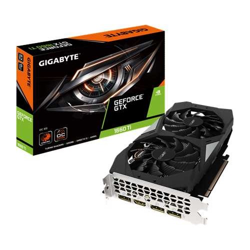 Видеокарта GIGABYTE nVidia GeForce GTX 1660TI , GV-N166TOC-6GD, 6Гб, GDDR6, OC, Ret