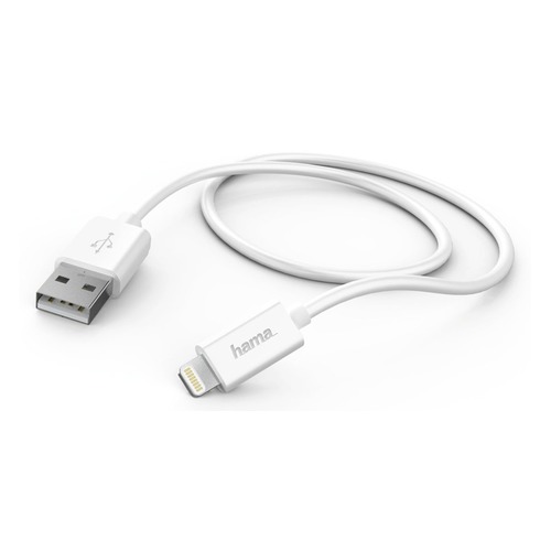Кабель HAMA Lightning (m), USB A(m), 0.6м, MFI, белый [00178330]