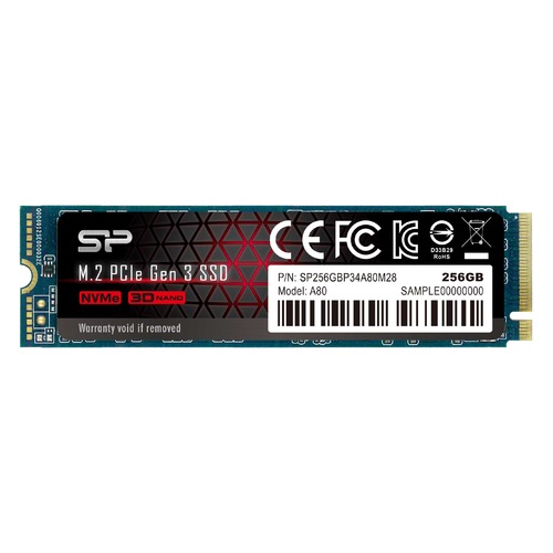 SSD накопитель SILICON POWER M-Series SP256GBP34A80M28 256Гб, M.2 2280, PCI-E x4, NVMe