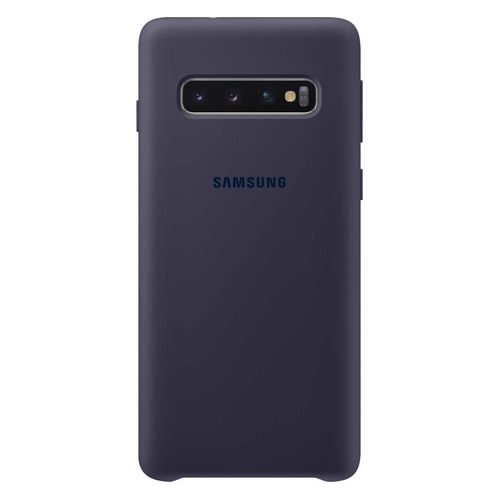 Чехол (клип-кейс) SAMSUNG Silicone Cover, для Samsung Galaxy S10, темно-синий [ef-pg973tnegru]