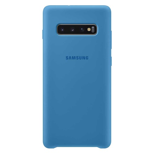 Чехол (клип-кейс) SAMSUNG Silicone Cover, для Samsung Galaxy S10+, синий [ef-pg975tlegru]