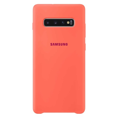 Чехол (клип-кейс) SAMSUNG Silicone Cover, для Samsung Galaxy S10+, розовый [ef-pg975thegru]