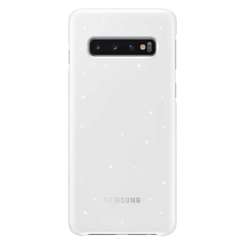 Чехол (клип-кейс) SAMSUNG LED Cover, для Samsung Galaxy S10, белый [ef-kg973cwegru]