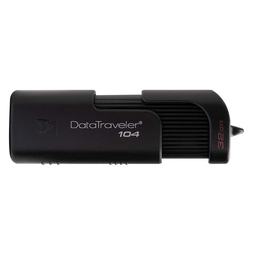 Флешка USB KINGSTON DataTraveler 104 32Гб, USB2.0, черный [dt104/32gb]
