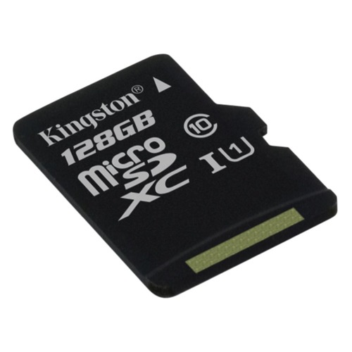 Карта памяти microSDXC UHS-I U1 KINGSTON Canvas Select 128 ГБ, 80 МБ/с, Class 10, SDCS/128GBSP, 1 шт.