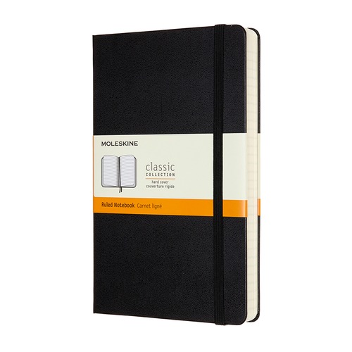 Блокнот Moleskine CLASSIC EXPENDED Large 130х210мм 400стр. линейка твердая обложка черный 6 шт./кор.