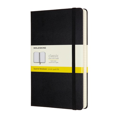 Блокнот Moleskine CLASSIC EXPENDED Large 130х210мм 400стр. клетка твердая обложка черный 6 шт./кор.