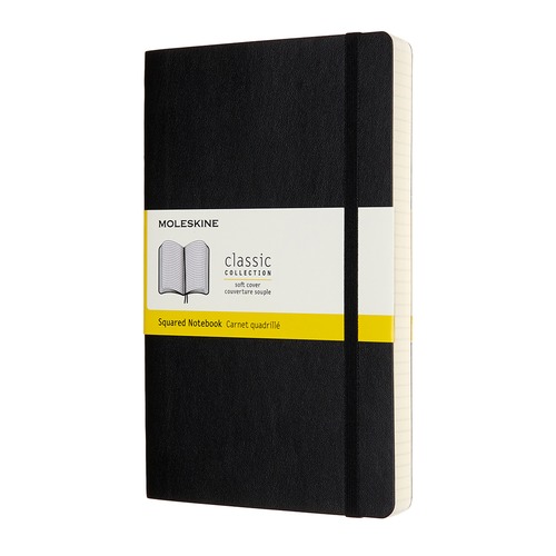 Блокнот Moleskine CLASSIC SOFT EXPENDED Large 130х210мм 400стр. клетка мягкая обложка черный 6 шт./кор.