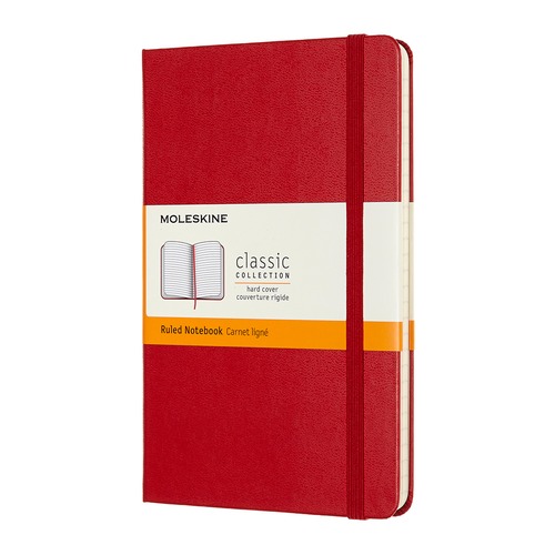 Блокнот Moleskine CLASSIC Medium 115x180мм 240стр. линейка твердая обложка красный