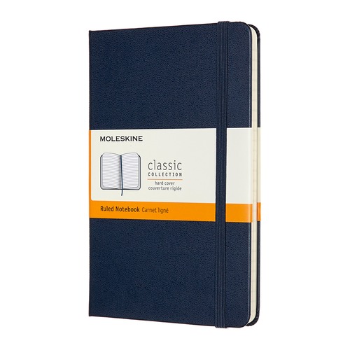 Блокнот Moleskine CLASSIC Medium 115x180мм 240стр. линейка твердая обложка синий 6 шт./кор.