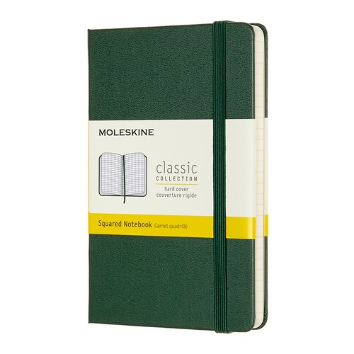 Блокнот Moleskine CLASSIC Pocket 90x140мм 192стр. клетка твердая обложка зеленый 9 шт./кор.