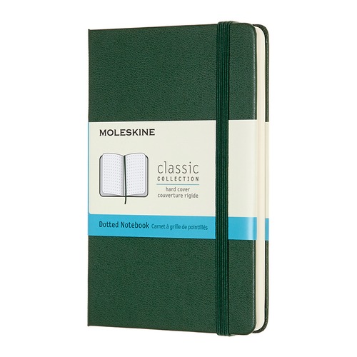Блокнот Moleskine CLASSIC Pocket 90x140мм 192стр. пунктир твердая обложка зеленый 9 шт./кор.