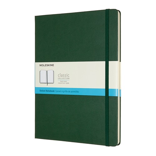 Блокнот Moleskine CLASSIC XLarge 190х250мм 192стр. пунктир твердая обложка зеленый 6 шт./кор.