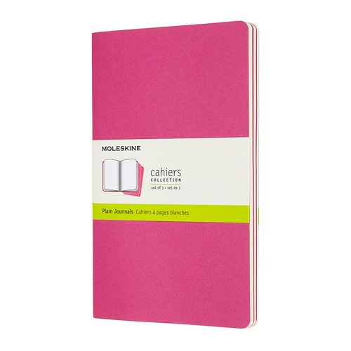 Блокнот Moleskine CAHIER JOURNAL Large 130х210мм обложка картон 80стр. нелинованный розовый неон (3ш 6 шт./кор.